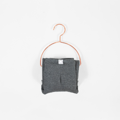 Cozy Waistcoat in color of Grey Melange displayed on a hanger.