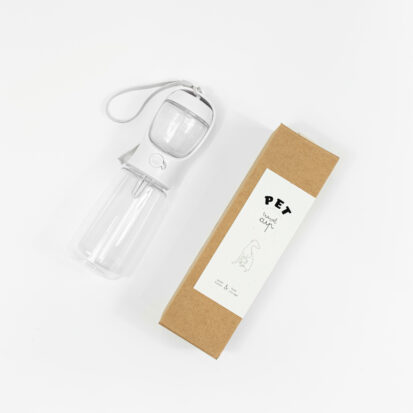 The composition of Travel Cup and it's packaging. The water bottle and the food storage displayed together.